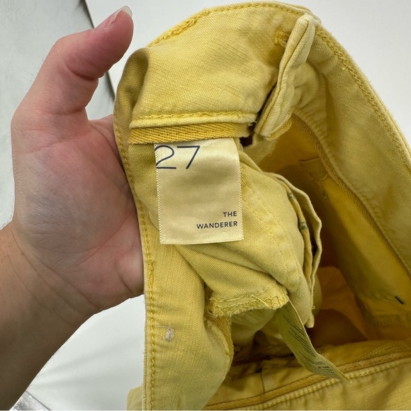 Anthropologie Pilcro The Wanderer Butter Yellow Distressed Size 27 - Picture 6 of 6
